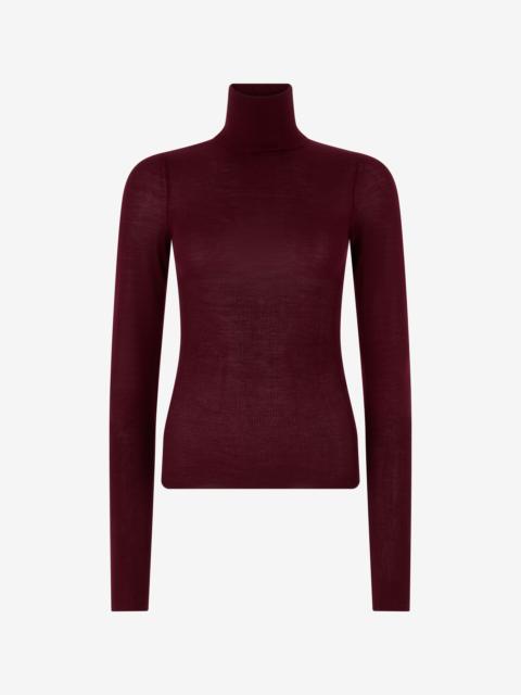 Burgundy Turtleneck Top