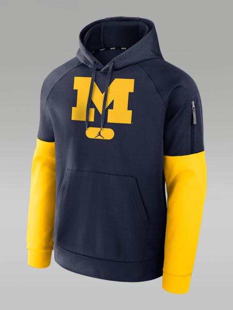 Michigan Wolverines Fitness Men’s Jordan Brand Therma College Pullover Hoodie