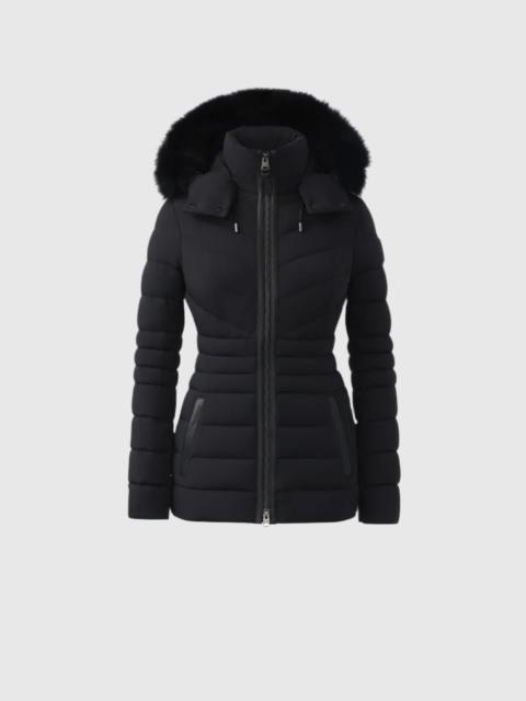 PATSY Agile 360 down jacket with blue fox fur