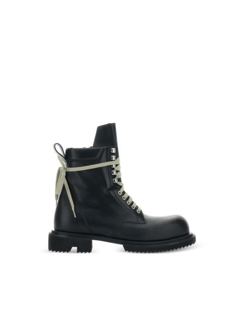 Low Army lace-up lug-sole boots