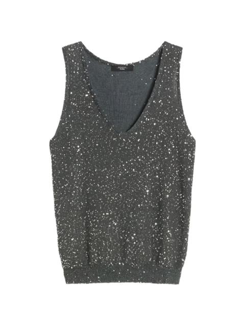 Wkdtempo sequin V-neck top