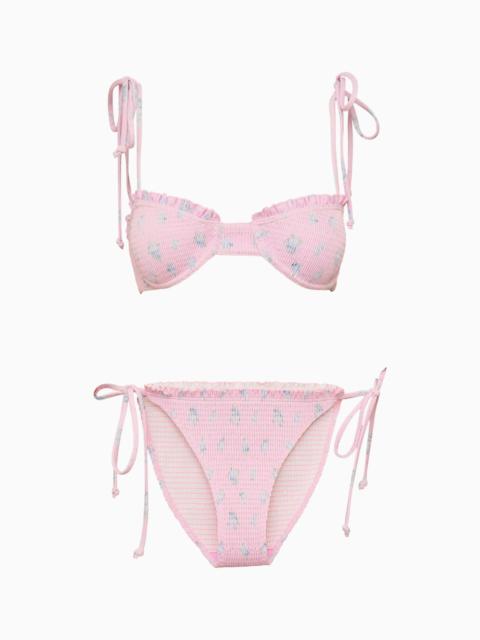 Quinley Smocked Floral Bikini