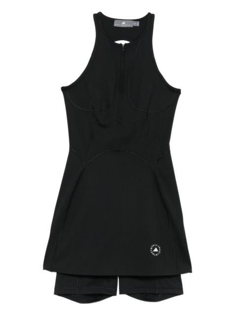 zip-front panelled dress