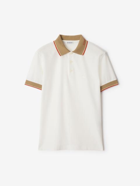Logo Collar Cotton Polo Shirt