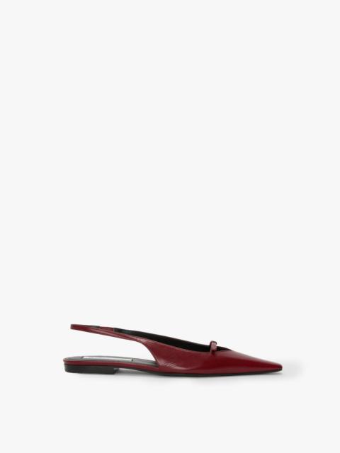 Sloan Slingback In Burgundy Smooth Leather