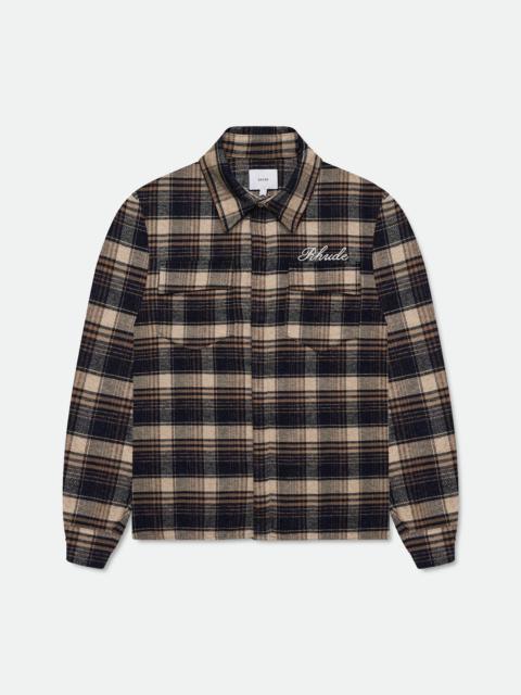 RHUDE SCRIPT LOGO FLANNEL