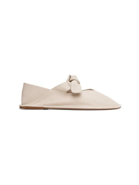 Off-White Llasada Supple Shiny Ballerina Flats