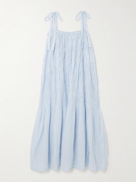 Emrys Tiered Striped Cotton Dress