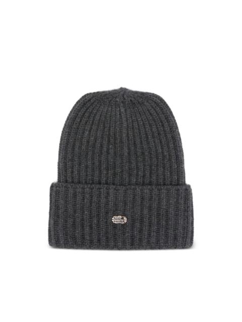logo-plaque beanie