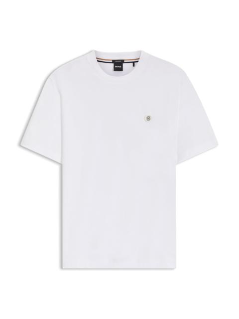 MERCERIZED-COTTON T-SHIRT WITH DOUBLE B MONOGRAM