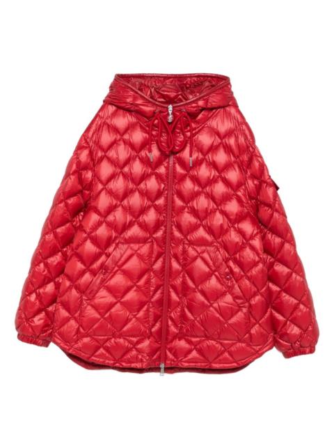 quilted hooded puffer jacket