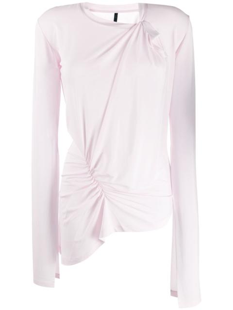 asymmetric long sleeve top