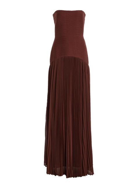 Sunniva Strapless Maxi Dress brown
