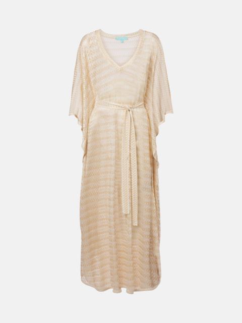 June knitted lamé kaftan