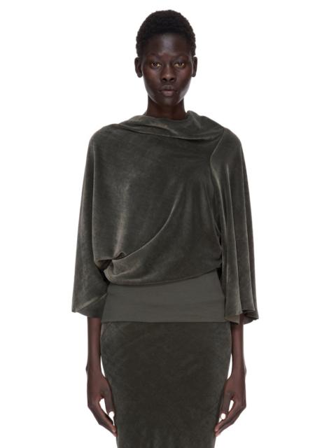 Concordians Cylinder draped bell-sleeve top