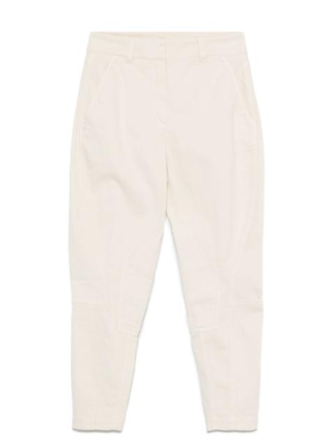 panelled cotton trousers
