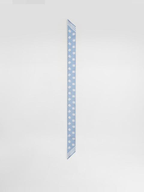 Twill headscarf with all-over DG logo print (6x100)