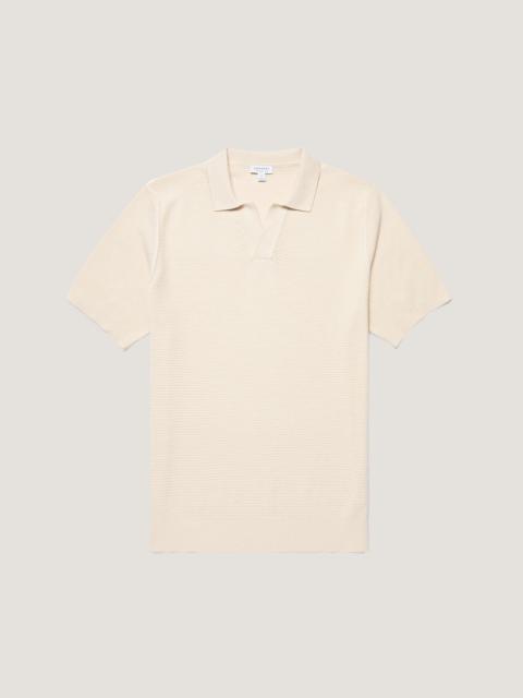 Compact Mesh Knit Polo Shirt