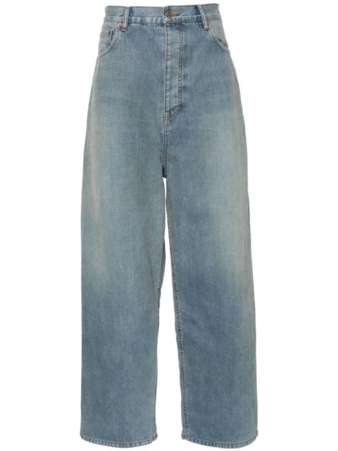 mid-rise wide-leg jeans