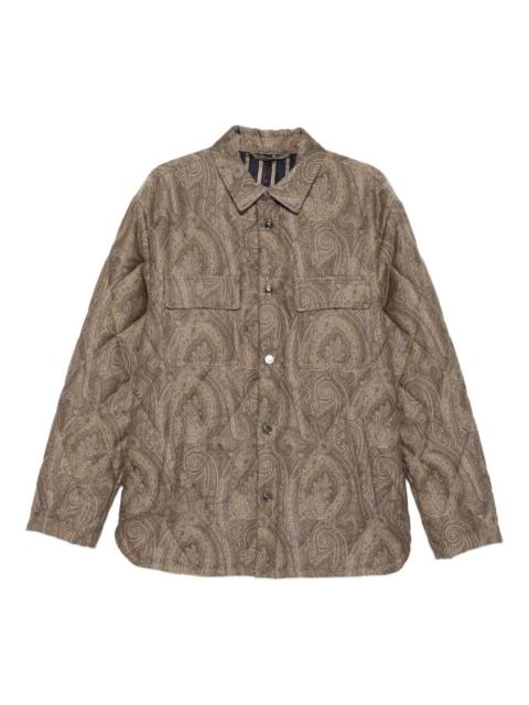 paisley-print shirt jacket