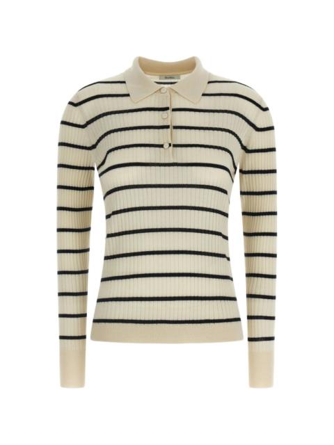 Gitano striped ribbed polo top