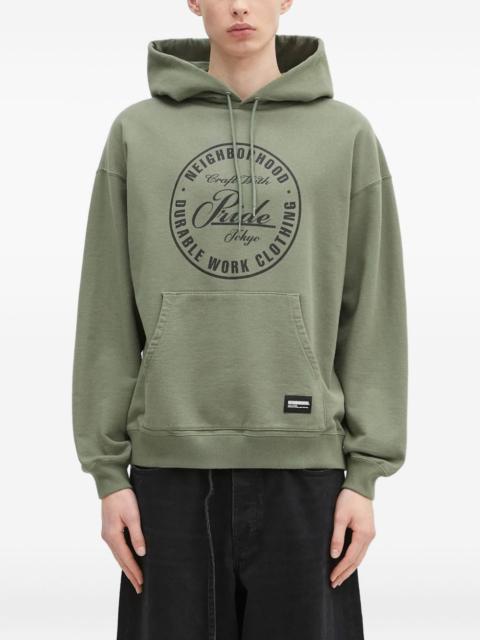 circular-logo hoodie