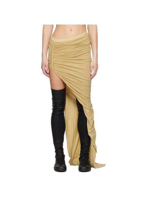 Beige Hollywood Soft Edfu Long Maxi Skirt