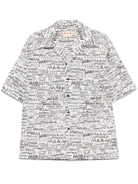 pencil logo-print shirt