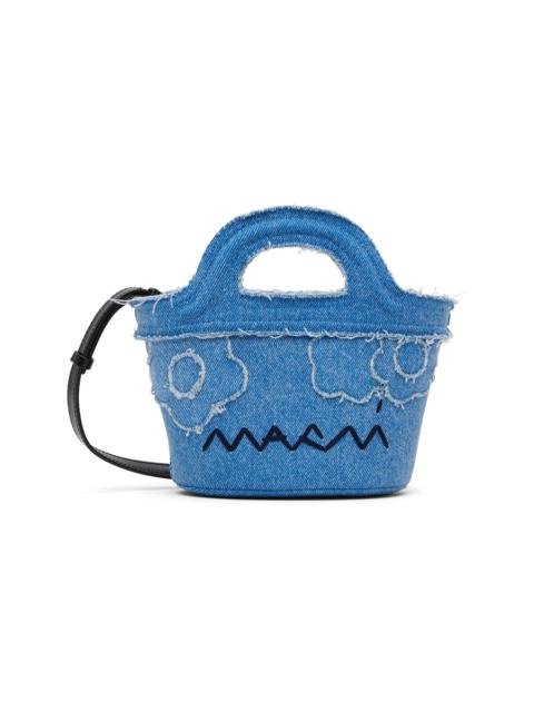Blue Tropicalia Micro Denim Tote
