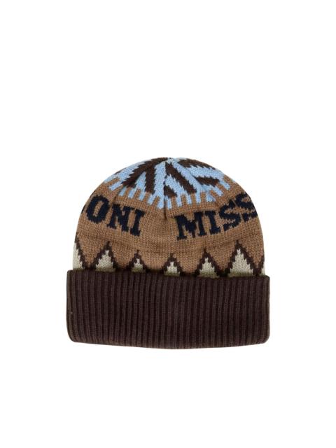 intarsia-knit beanie