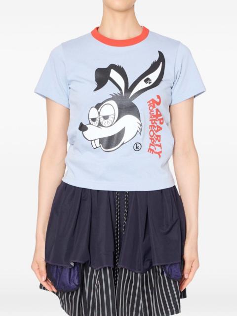 rabbit-print T-shirt