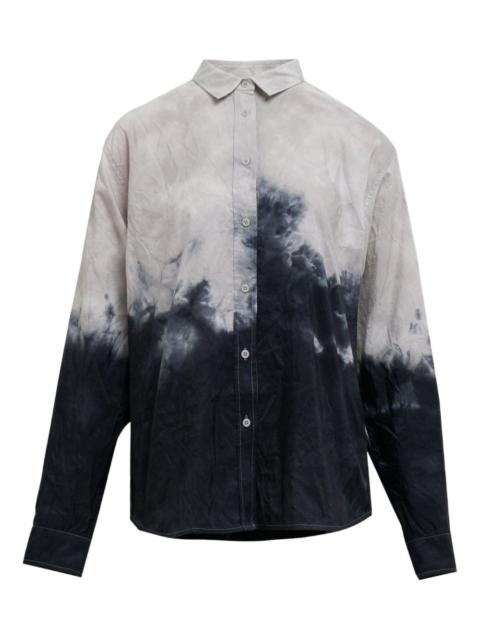 Dying point-collar shirt