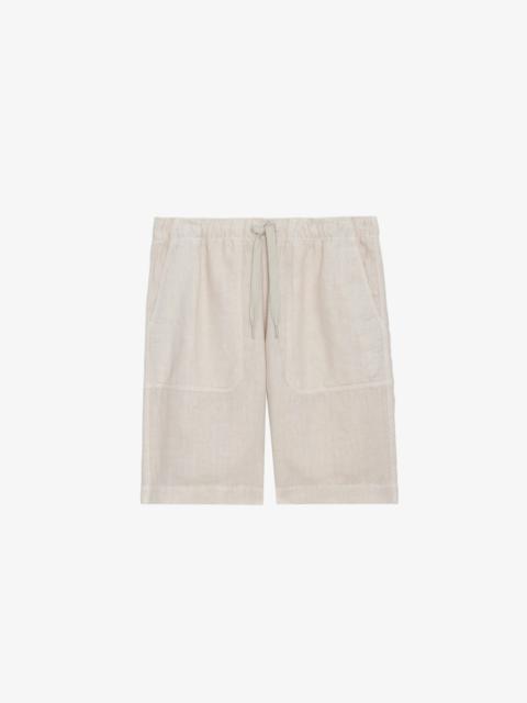 Pixel Linen Bermuda Shorts
