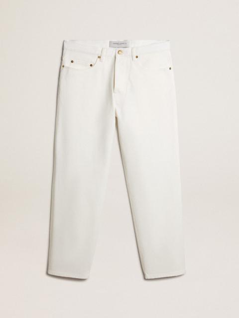 Men's white denim pants