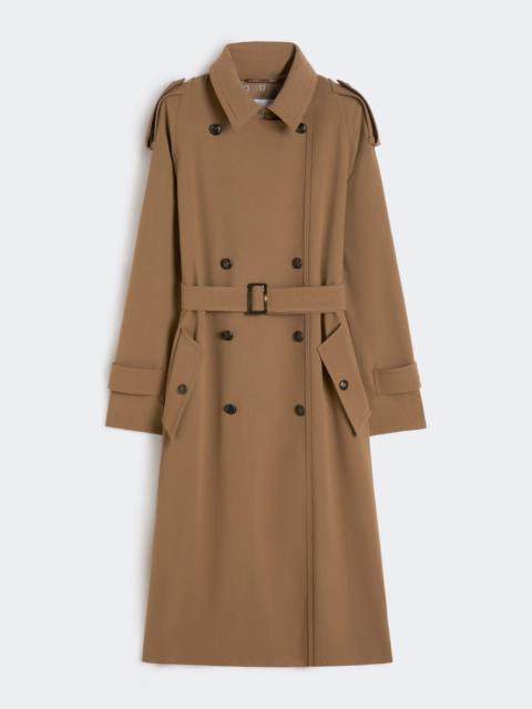 CERTO Water-repellent wool gabardine trench coat - BROWN