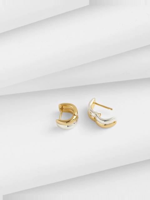 Demi-Fine Mixed-Metal Chunky Huggie Earrings