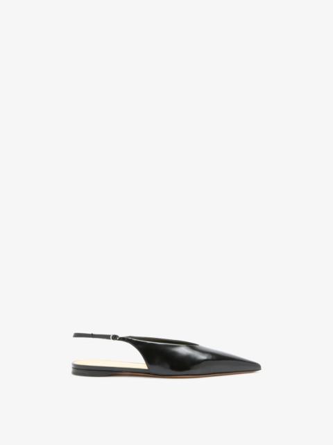 Slash Flat Slingbacks in Spazzolato Leather