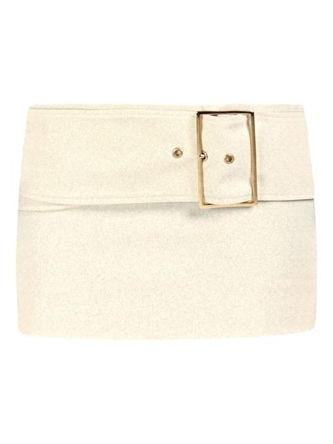 buckle mini skirt