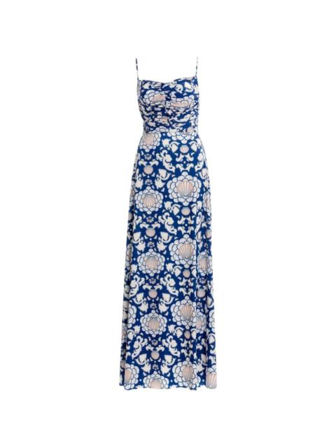 Arista open-back shell-print maxi dress