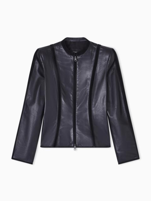 NAPPA LEATHER JACKET WITH ASV SUEDE PIPING