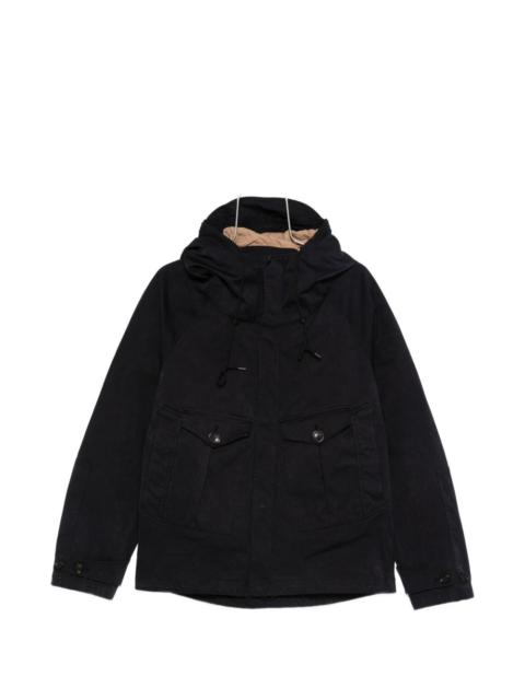 flap-pocket hooded jacket