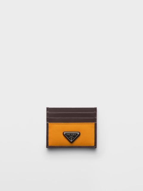 Prada Speedrock Re-Nylon and leather card holder
