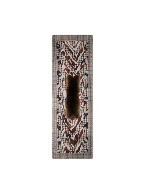 houndstooth-pattern scarf