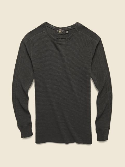 Waffle Crewneck - Faded Black