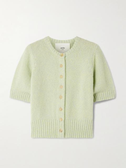 Rome Cropped Organic Cashmere And Silk-blend Cardigan