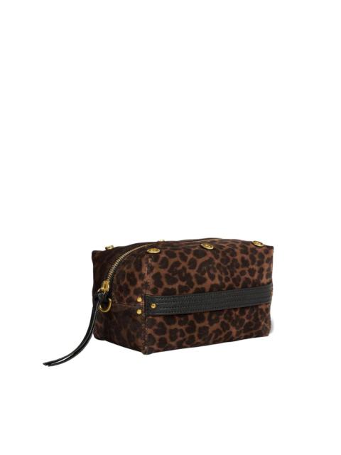 mini Lucky leopard-print clutch bag