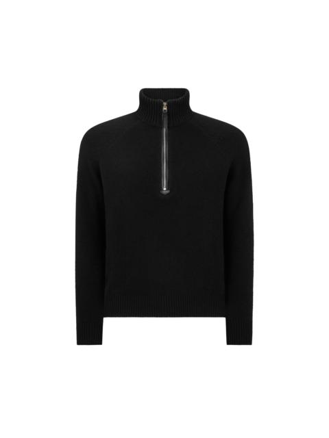 CASHMERE LAMBSWOOL HALF ZIP