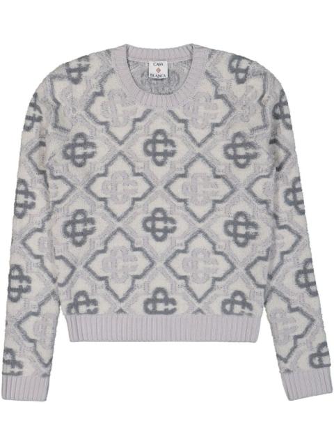 monogram-pattern jumper