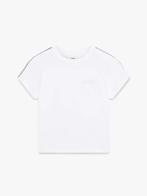 White Laurel Short Sleeve T-Shirt | Casablanca Paris