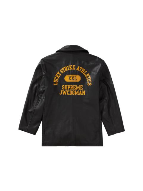 Supreme JUNYA WATANABE CDG MAN Schott Leather Peacoat Black